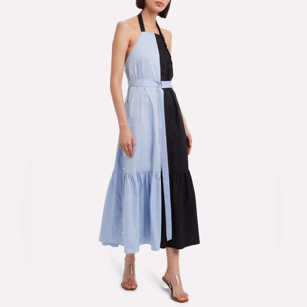 Tibi blue poplin dress